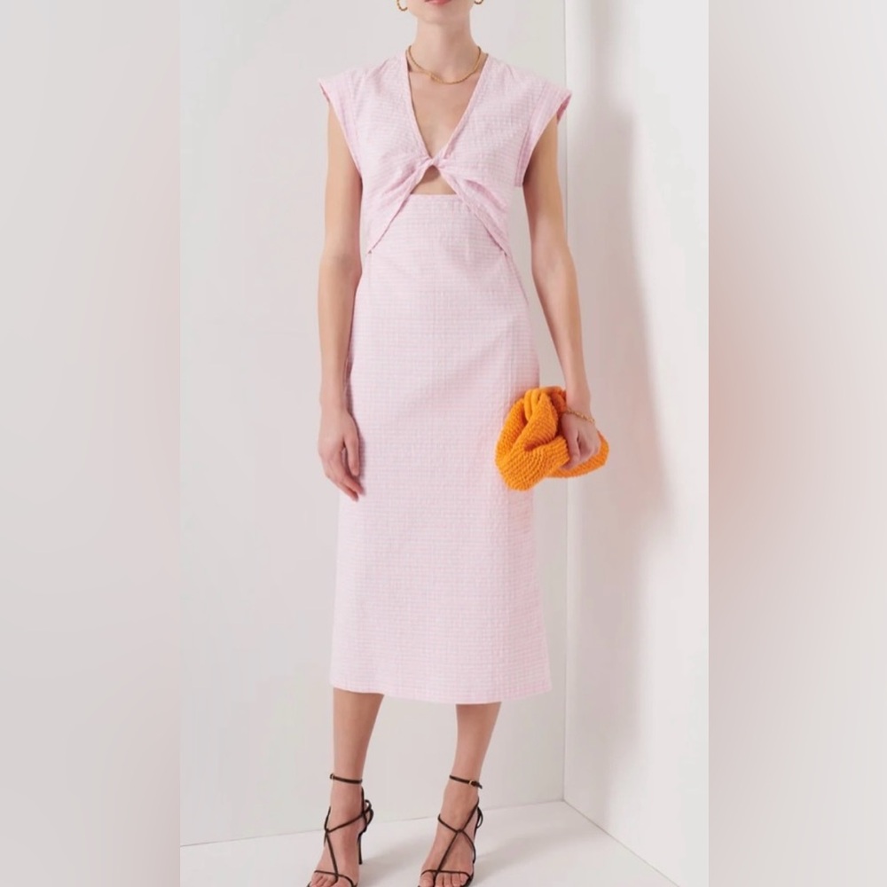 Derek Lam 10 Crosby Barbara Twist Dress size 4 Pale Lilac/ white